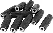 uxcell 10 Pcs 3.5mm Stereo Socket Jack Female to Female Adapter Connector