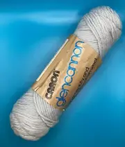 1 Skein Caron Glencannon Yarn Color Silver Grey Acrylic & Wool Blend