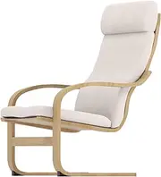 [HomeTown Market] Only Covers. Chair is not included! Duable Poang Chair Cover Replacement is Compatible For IKEA Poang Armchair Slipcover (Polyester Beige A)