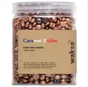 WAKSE caramel brûlée’ hard wax beads & reusable melting pot for face & body, NEW
