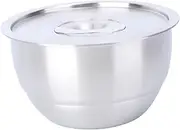 Ciieeo 1Pc Stainless Steel Bowl with Lid Large Household Ramen Soup Bowl for Steaming Eggs Rice and Soups Food Container for Kitchen Use