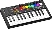 OYAYO MIDI Keyboard Controller, 25 Keys USB & Bluetooth, 8 Backlit Drum Pads, 8 Buttons, DAW Integration, Portable Mini Keyboard for Music Production