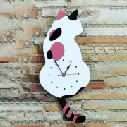 Wall Clock Cat Animal Calico cat Analog New
