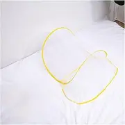 Installation-Free fold Mosquito net encrypted Anti-Mosquito Round and face Mini Anti-Mosquito net (Color : Yellow)