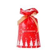 50Pcs Gift Bag Festival Portable Xmas Candy Present Drawstring Pouch Christmas Decoration for Party 1