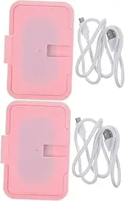KOMBIUDA 2pcs Baby Wet Tissue Warmer Portable Heater Temperature Control for Traveling