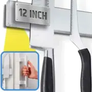Fridge Applicable 22" Stainless Steel Magnetic Knife Holder with Anti-Slide Upgr