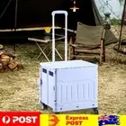 Collapsible Pull Trolley 4 Wheel Foldable Trolley for Sports Shopping Camping