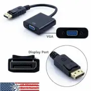 Display Port DP to VGA Adapter Cable 1080P for laptop desktop Game Monitor PC 18