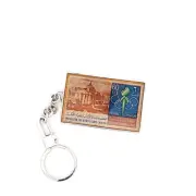 1968 Mexico Olympics key holder Kingdom of Jordan stamp by alan k. thau