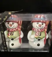New Christopher Radko Christopher's Tree Salt & Pepper Shaker Set Snowmen