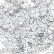 Loose Sequins 4200Pcs Cup Embroidery Sequins for Crafts Sewing,Laser Silver