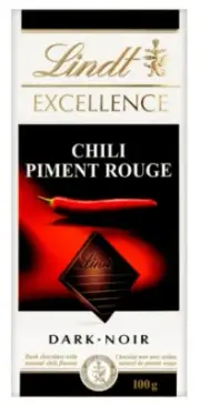 Lindt EXCELLENCE Chili Dark Chocolate Bar, 100g