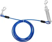 CVUTOVO Dog Tie Out Cable with Swivel Hook for Easy Movement Durable Dog Run Leash for Camping Outdoor Events