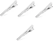 [Abaodam] 2pcs Tie Clips Chaps Shirts for Men Suit Shirt Cufflink Shirts for Men Clip on Bow Ties Metal Tie Clamps Necktie Bar Pinch Clip Regular Tie Clip Wedding Tie Clip Shirt Tie Bar Clip