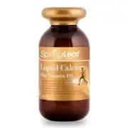 New SpringLeaf Premium Liquid Calcium Plus Vitamin D3 200 Capsules Spring Leaf