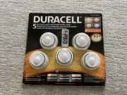New Duracell 5 Wireless LED Puck Color Lights w/ Directional Base Remote Control