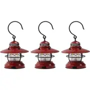 Barebones Living Edison Mini Lantern Red 3pk