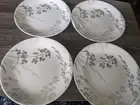 CORELLE SHADOW GRASSES 8.5 INCH LUNCH/SALAD PLATES x4 NEW W/LABELS FREE USA SHIP