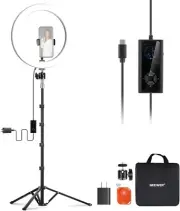 NEEWER 12" 24W High Power LED Ring Light with 71" Tripod Stand Phone Holder