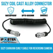 Trailer Cable Suzy Coil Cast Alloy Connector Curly Reversing Camera iPoster