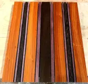 13 PIECE PADAUK, WENGE, PURPLEHEART CUTTING BOARD KIT WOOD LUMBER ASSEMBLE READY