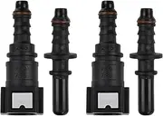 Set of 2 7.89mm SAE to 5/16 8mm Straight Car Fuel Line Hose Quick Connector Quick Release Connector Fuel Line Connector Hose Coupling