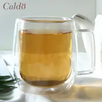 在飛比找momo購物網優惠-【Caldo 卡朵生活】慢活雙層隔熱有柄玻璃杯400ml