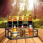 Syrup Bottle Display Rack Wine Rack, 2 Tier Storage Shelves Spice Rack Seasoning
