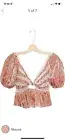NWT Free People Yours Truly Womens Velvet Crop Top Mauve Crushed Velvet S Small