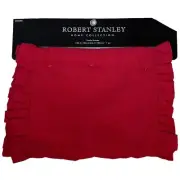 Home Collection Solid Red Table Runner with Ruffle, 13" x 72"