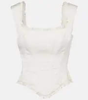 [Clio Peppiatt] Clio Peppiatt Camelia embellished corset UK 14 white