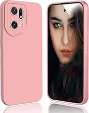 [DESSEN] Case for Oppo Find X5 Pro Mobile Phone Case - Silicone Protective Case Shockproof Camera Protection Case Thin Soft TPU Bumper Cover Anti-Fingerprint Pink