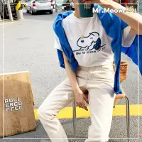 在飛比找蝦皮商城精選優惠-韓版SNOOPY史努比棉T(白/藍)  SNOOPY T恤 