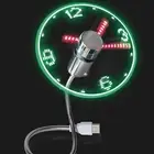 USB Clock Fan with Real Time Display Mini Portable Flexible Cooling Fans with