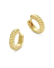 Zoe Chicco 14K Yellow Gold Simple Gold Twist Extra Small Huggie Hoop Earrings