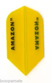 New Slim Darts Flights 3 Set of 3 CLEAR YELLOW Ruthless Amazon Steel or Soft Tip