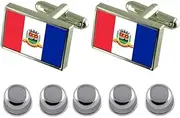 [Select Gifts] Shirt Dress Studs Teresopolis City Rio de Janeiro State Flag Cufflinks