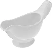GLEAVI Set of 4 Ceramic Sauce Boats Sauce Dishes Ergonomic Handles for Holding Condiments Spices for Home Kitchen Parties