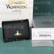 Vivienne Westwood tri-fold clasp wallet leather black Outlet
