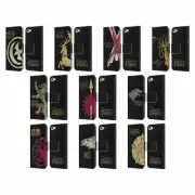 HBO GAME OF THRONES HOUSE MOTTOS LEATHER BOOK CASE FOR APPLE iPOD TOUCH MP3