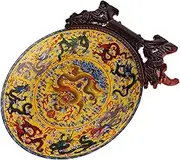 Exquisite Plate Plate Decor Decorative Home Decor Porcelain Geometric Color Ornament Teal Support Home Living Room Decoration Ceramic Ornament Art Exquisite Tray Food Dish Ceramics