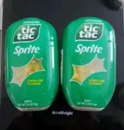 2-Limited Edition Sprite Tic Tac 3.4oz Lemon Lime Flavored