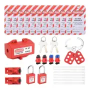 Electrical Circuit Breaker Lockout Tagout Kit,Safty Padlock Set Plug Lock6655