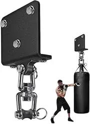 I-Beam Clamp, 360° Rotating Punching Bag Hanger, Heavy-Duty Boxing Mount, Stable High-Carbon Steel Build, Secure Sandbag Suspension for Gym Home Garage, 4.13x3.74x1.18 Inches