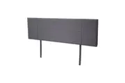 Linen Fabric King Bed Headboard Bedhead - Grey