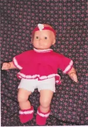 Machine Knit Pattern for Angel Top for 15" Baby Doll