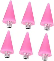 Baluue 2sets Acrylic Dotting Pen Tip Nail Art Tools Dual-ended Wax Rhinestone Picker Replacement Diy Nail Art Pen 3pcs*2