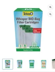 2 Boxes x3 Tetra Whisper BIO-Bag FILTER CARTRIDGES "M" ULTRA ACTIVATED CARBON