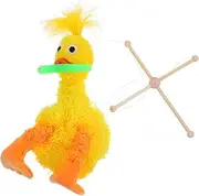 Vaguelly Cute Plush Duck Marionette Puppet Interactive Pull String Puppet Toy for Boys and Girls and Collectors
